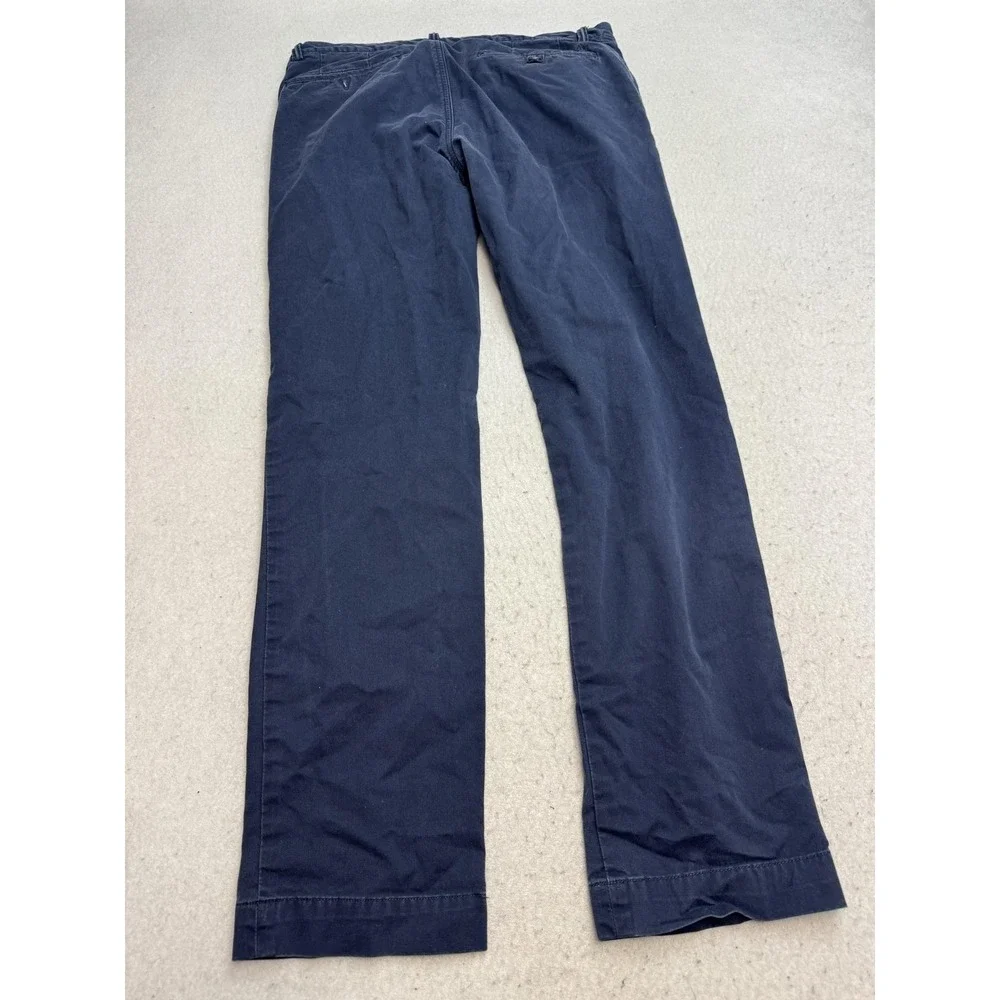 Polo Ralph Lauren Pants Mens 32x32 Blue Polo Chino Stretch Slim Straight Leg
